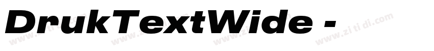 DrukTextWide 字体转换